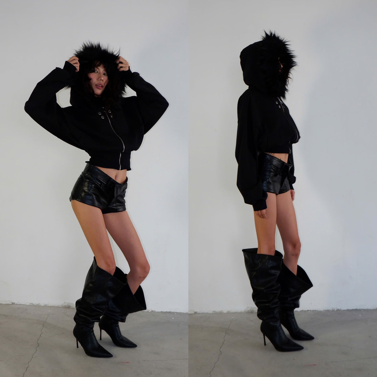 FF CROPPED HOODIE ZIP