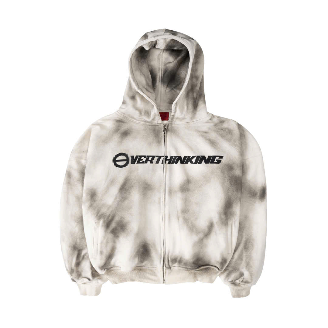 OVERTHINKING WASHED HOODIE ZIP
