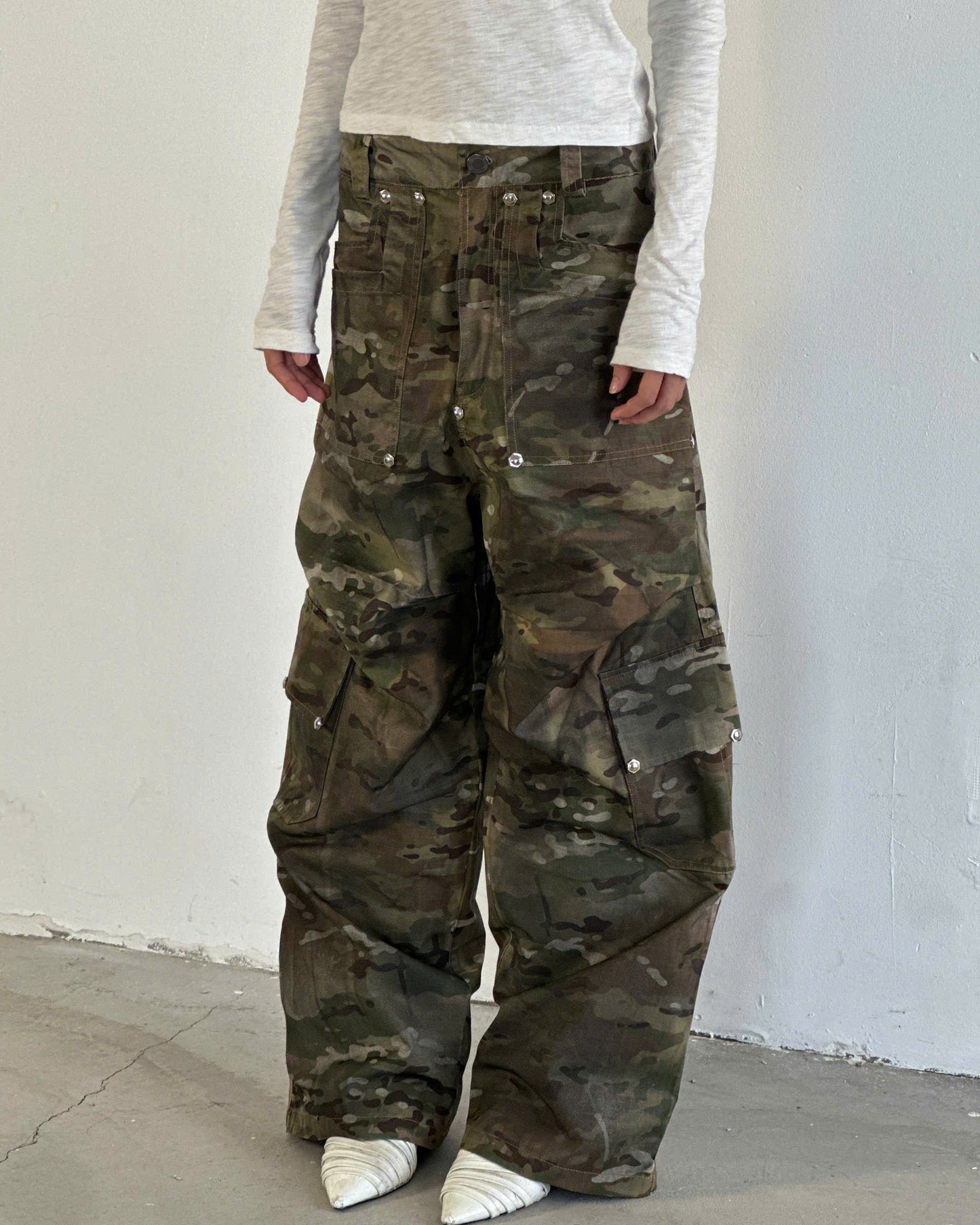 DP CAMO WASHED CARGO PANTS