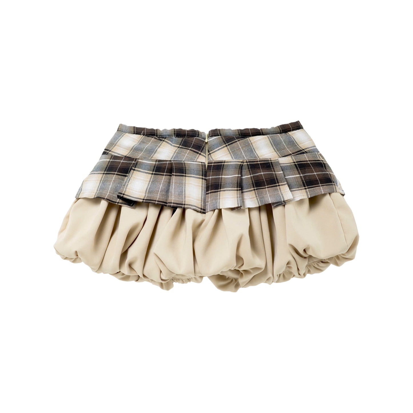 CHEQUER BUBBLE MINI SKIRT (WOMEN)