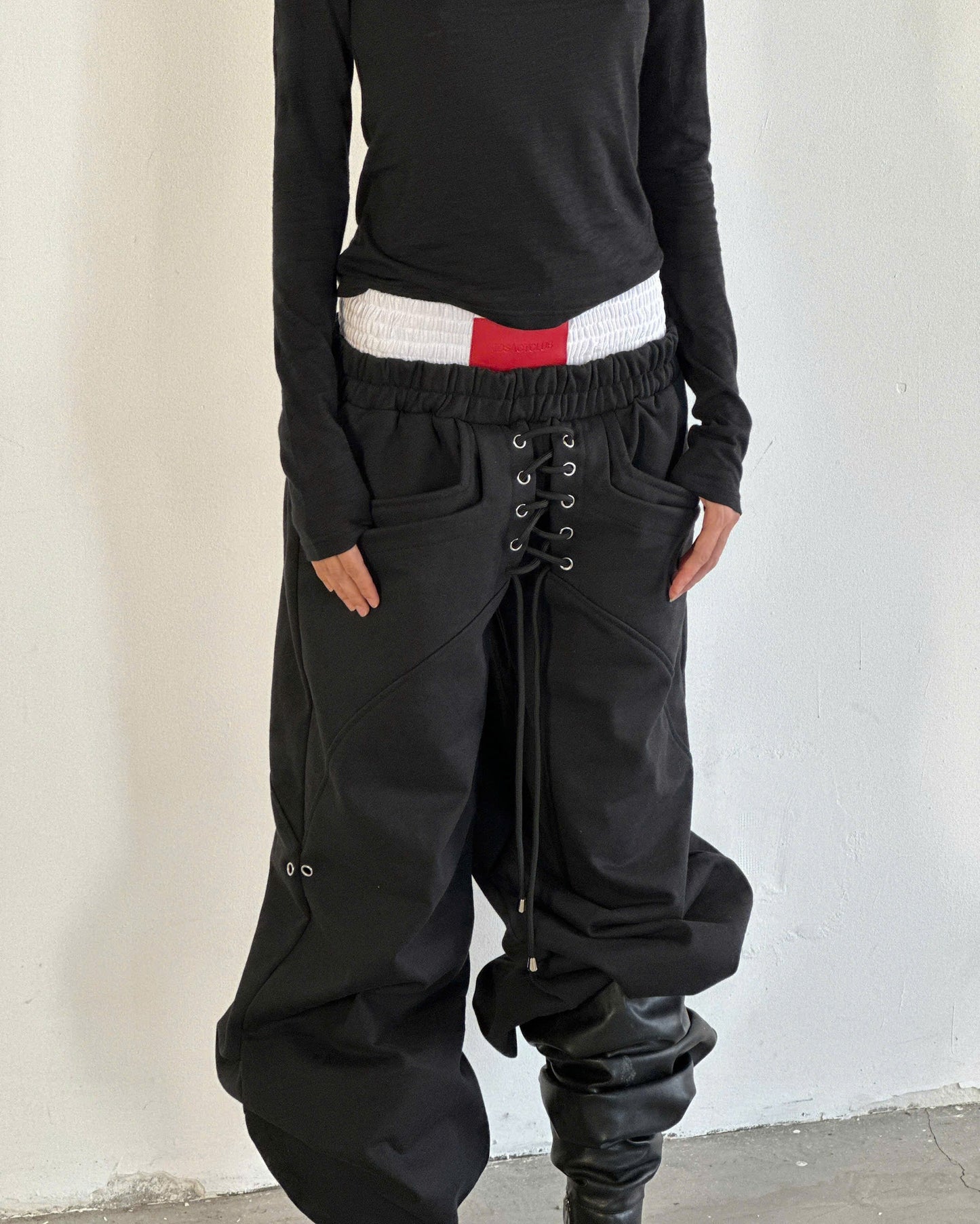 DOUBLE WAISTBAND SWEATPANTS