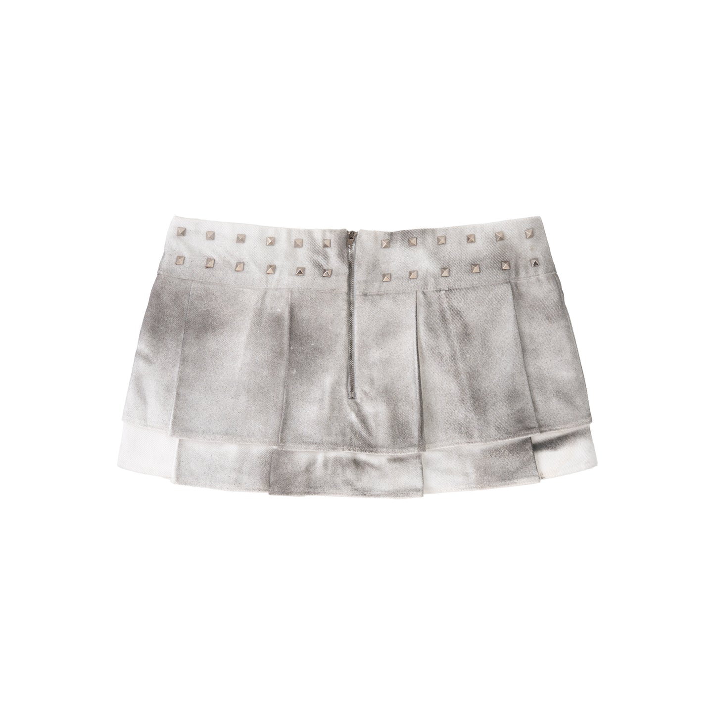 STUDDED WASHED MINI SKIRT
