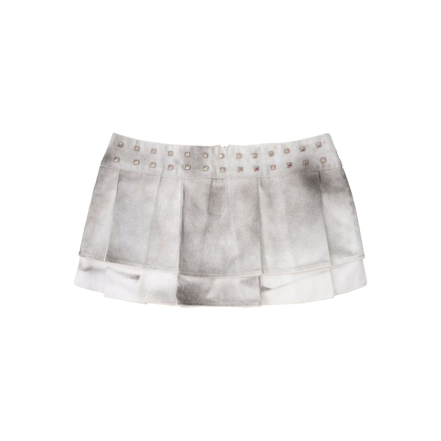 STUDDED WASHED MINI SKIRT